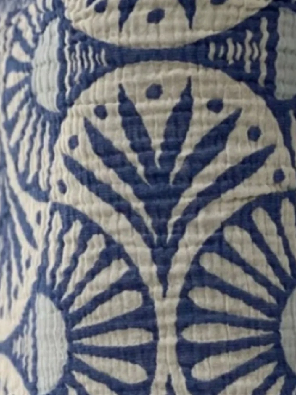 Nantucket Blue Gingko King Bedspread Woven Coastal Heritage Reversible Jacquard